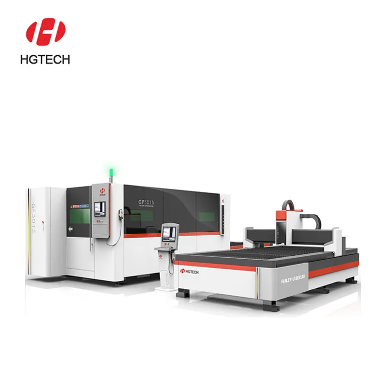 2023 HGTECH 1000w 1500w 2000w 3000w 4000w de Potência Do Laser Máquina de Corte A Laser De Fibra de Metal Grosso 3015 Folha De Metal Cortador De Laser