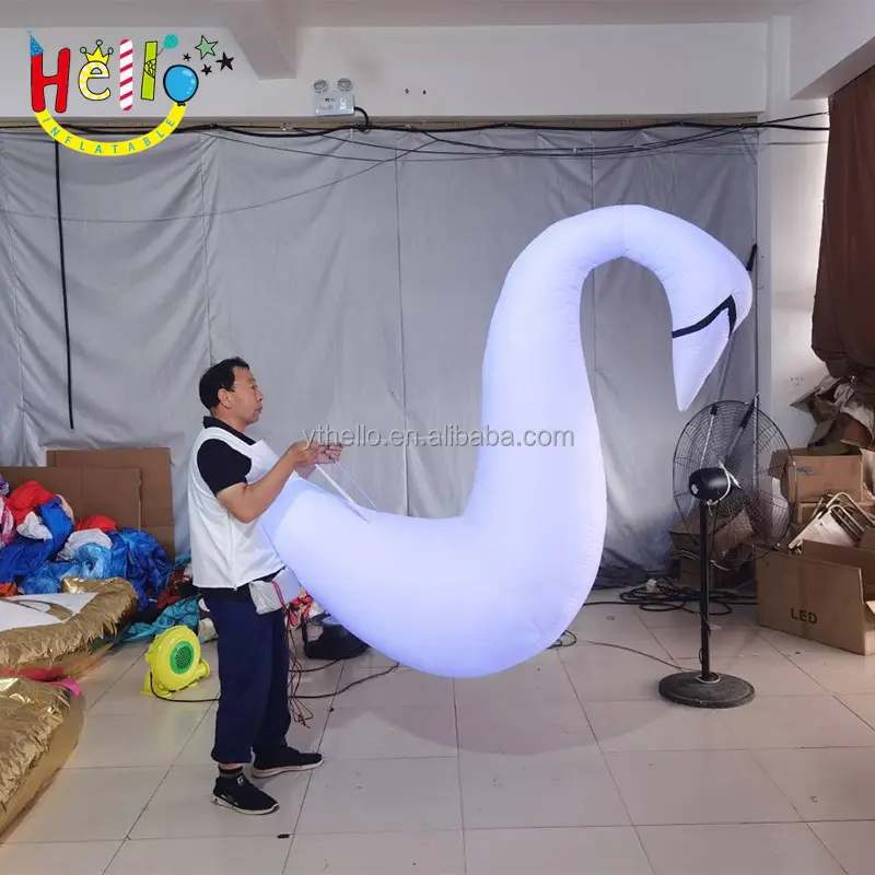 Disfraz de dibujos animados en movimiento inflable personalizado, disfraz de cisne inflable, disfraz de animal inflable