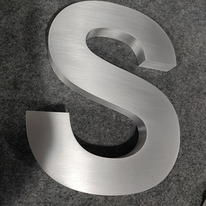 Tùy Chỉnh 3D Logo Kim Loại Chữ Hiện Đại Phong Cách Brass Nhôm Dấu Hiệu Cho Cá Nhân Kinh Doanh Tiếp Nhận Tường Tên Công Ty Logo - Product Image 1