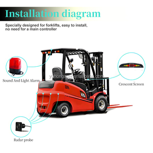 Sistema de asistencia de estacionamiento de marcha atrás con pantalla digital LED con alarma de sonido y luz Detector de radar de 4 sensores para carretillas elevadoras - Product Image 2