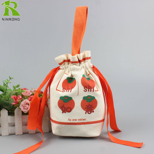 Patrón de impresión de lona con Cordón portátil con correa de asa de algodón Patrón de logotipo Bolsa de compras reutilizable - Product Image 3