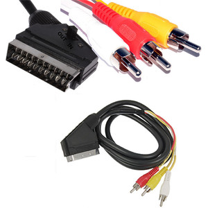 <strong>SCART</strong> <strong>to</strong> 3 <strong>RCA</strong> PHONO AUDIO/VIDEO CABLE WITH SWITCH 1.5M - Product Image 5