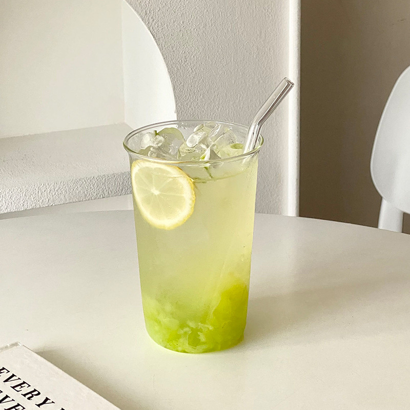 Paille courbée transparente de 500 ml