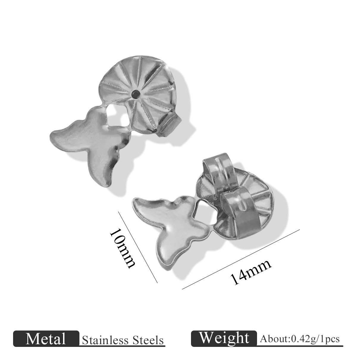 Couleur argent papillon-acier
