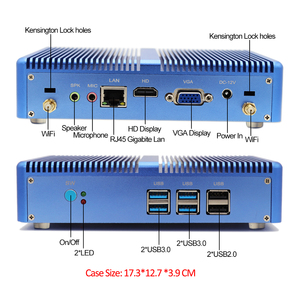 Mini Nettop Win10 i54200UファンレスミニデスクトップPC4G RAM 16G HD VGA WiFi PC HTPC Core i34010Uプロセッサー - Product Image 6