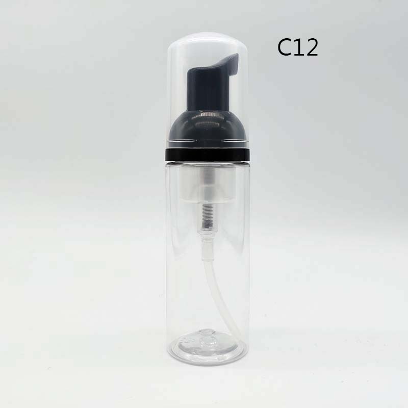 Bouteille transparente, tête noire