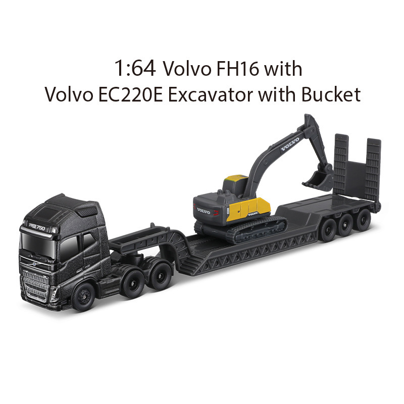 Remorque combinée noire Volvo FH16