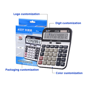 Calcolatrice da tavolo portatile a colori personalizzati a doppia potenza a 12 cifre funzione di controllo automatico e caratteristiche corrette in plastica resistente - Product Image 4