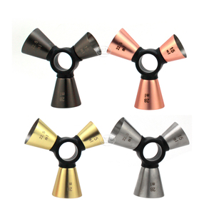 Customized <strong>3</strong> Capacity Stainless Steel 304 Wine Mixing Jigger <strong>3</strong> End Rotating Bartender <strong>Cocktail</strong> Measuring Scales Bar Jigger - Product Image 2