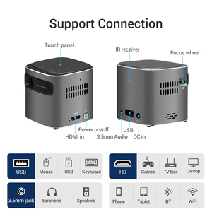 HOTACK Super mini smart DLP proyector outdoor tragbare film home theater projektor wireless <span class=keywords><strong>android</strong></span> pico short throw projektoren