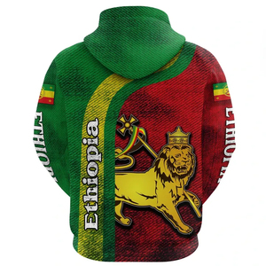 החדש האתיופים hoodie ethiopia אריה רסטה בגדים פרטי תווית אישית קפוצ 'ונים אישית גברים לוגו מותאם אישית קפוצ' ון