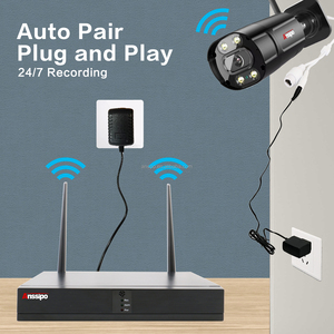 3mp צבע מלא 4ch wifi ערכת אבטחה אלחוטי מערכת 4 ערוץ אודיו ccctv מערכת אבטחת הבית