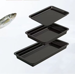 定制Logo一次性<span class=keywords><strong>PP</strong></span>吸塑托盘食品级矩形托盘蔬菜面包寿司沙拉巧克力批发