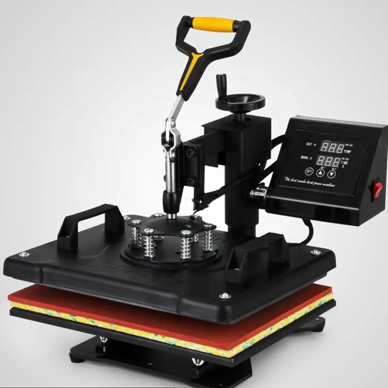8 en 1 doble pantalla sacar Swing calor prensa sublimación máquina de impresión para T camisa/taza/sombrero/placa/Puzzle/bolsa
