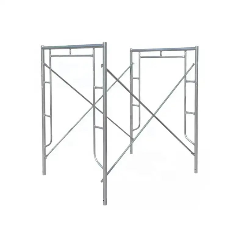 Construcción para tablones de andamio Marcos de andamio de alta resistencia con soportes laterales recubiertos de polvo