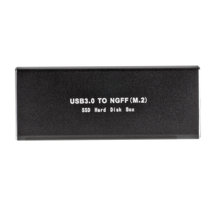อลูมิเนียมสีดำ M.2 NGFF B คีย์ไปยัง USB 3.0 Type-C M.2 SSD Enclosure แบบพกพาภายนอกโซลิดสเตทไดรฟ์ - Product Image 5