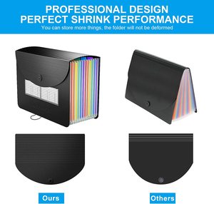 Penyusun File Akordeon 12 Saku, Kotak Pengarah Dokumen Akordion Portabel Memperluas dengan Tab Berwarna - Product Image 2