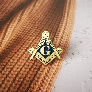 Bulk Make Custom 3d Gold Pin Emblem Zinc Alloy Fancy Brooch Pin <strong>with</strong> <strong>3M</strong> Adhesive Sticker FREEMASONRY and DEMOLAY Pin <strong>Badge</strong> - Product Image 2