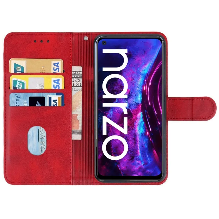 At A lost liquidation housse de protection pour téléphone portable étui de téléphone en cuir avec sangles pour OPPO Realme Narzo 30 Pro