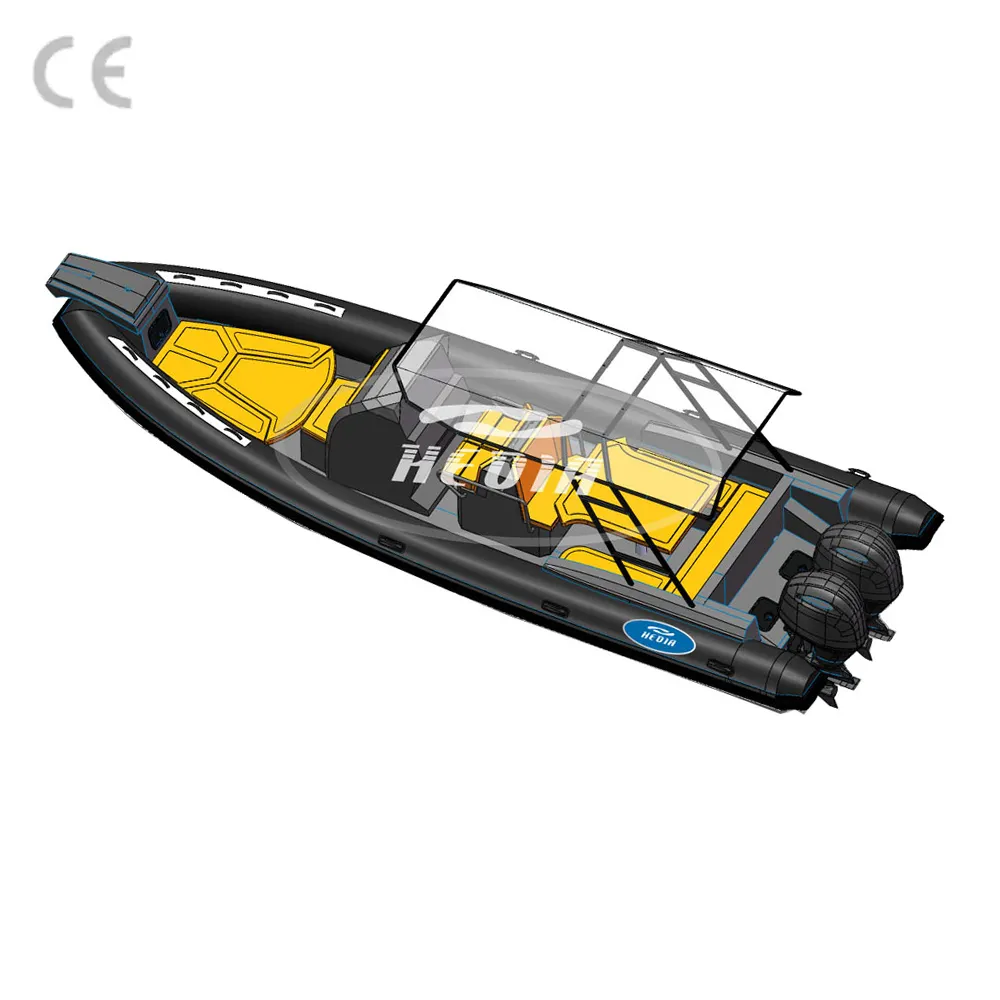 CE 32 ft 9.6m 8.6m deep v scafo in alluminio hypalon sport ocean Luxury gommone rigido rib boat 960 860 per tour