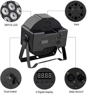 DJ ışıkları 36 LED RGB aydınlatma 9 modları DMX ses aktif sahne spot led Par ışıkları uzaktan kumanda ile - Product Image 5