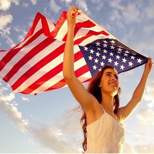 Logo baskı 3X5 Ft amerikan ulusal Polyester bayrak canlı renk ve pirinç grometler ile solmaya dayanıklı bayraklar - Product Image 1