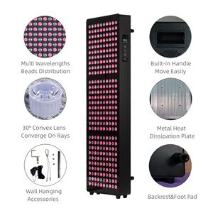 1500WスタンディングパネルフルボディLEDライトセラピー660nm 850nmレッド & 赤外線USプラグ付き - Product Image 3