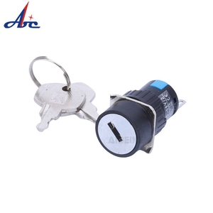 16mm Rotary Key Selector <strong>Switch</strong> 6 Pins 2NO 2NC <strong>Rectangle</strong> Round square <strong>Button</strong> Key <strong>Push</strong> <strong>Button</strong> <strong>Switch</strong> A16-11ZK - Product Image 6