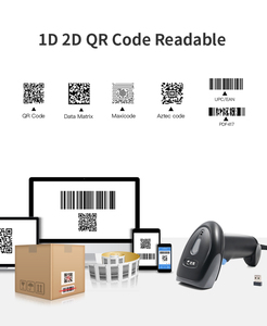 Wireless 1D 2D QR Barcode Scanner with Battery <strong>Level</strong> Indicator USB Digital Printed Bar <strong>Code</strong> Reader Plug Play Cordless Handheld - Product Image 4
