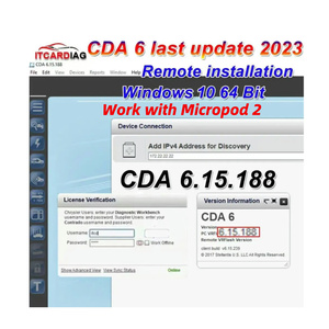 Software de ingeniería CDA 6.15.188 más nuevo para DODGE / CHRYSLER /JEEP FCA para MicroPod 2 PROGRAMACIÓN VIN EDICIÓN Software CDA