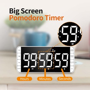 Großbild-Countdown-Timer für Besprechungen und Präsentationen Einfach zu lesende LED-Anzeige Batterie betriebener Klassen zimmer-Timer - Product Image 5