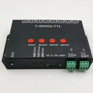 T-8000A-TTL 8-портовый контроллер SD-карты программируемый DMX512 полноцветный контроллер - Product Image 1