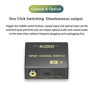 Optical to Coaxial <strong>Digital</strong> Audio <strong>Converter</strong> Bi-Directional Spdif Toslink and Coaxial RCA <strong>Converter</strong> Repeater Splitter