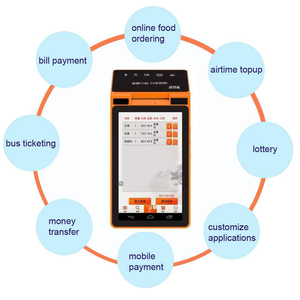 Terminal Pos de sistema Android portátil, dispositivo de doble pantalla táctil, 4G, Wifi, máquina NFC con impresora integrada - Product Image 5