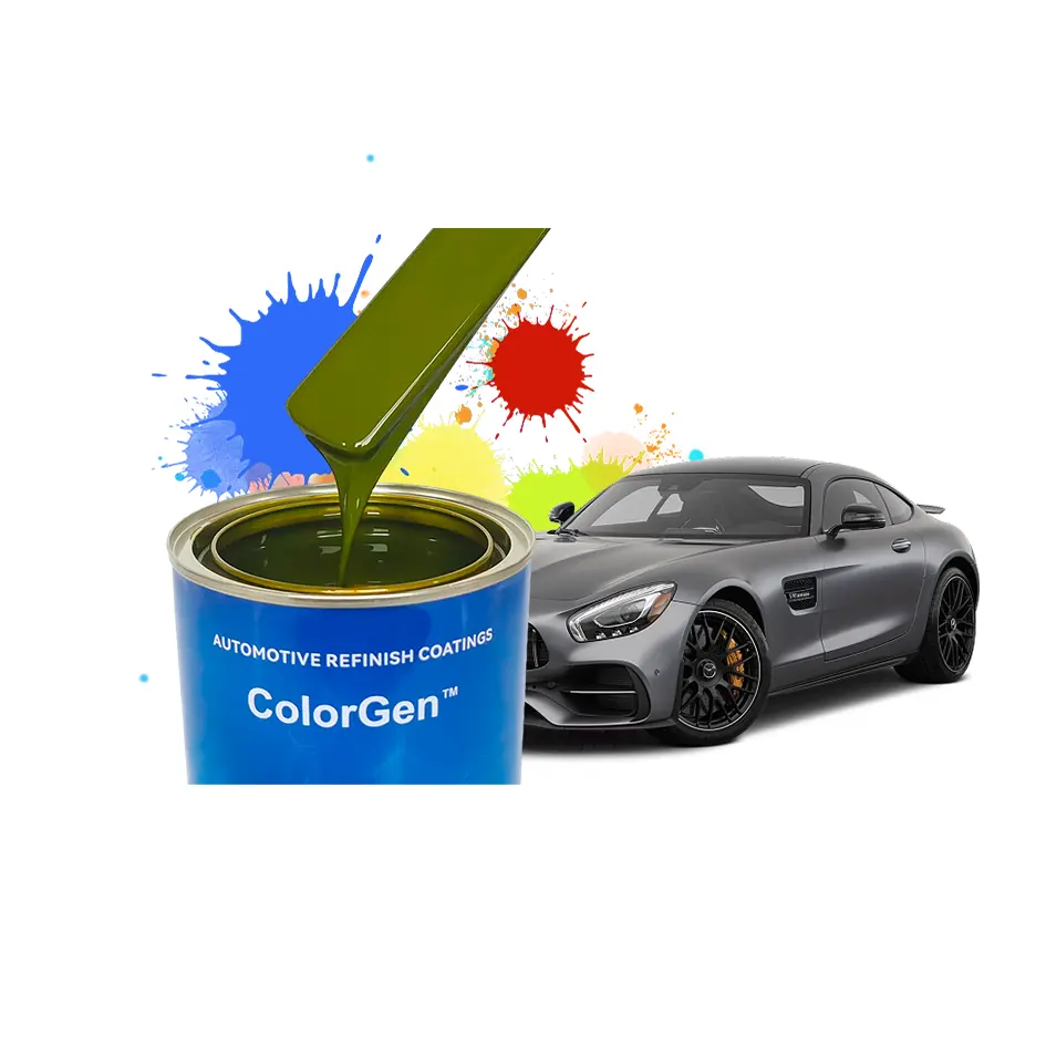 1K ô liu màu xanh lá cây Acrylic Polyurethane ô tô refinish sơn cho sơn sửa chữa