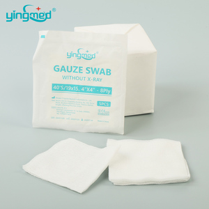 % 100% pamuk tıbbi % 70% viskon 4-Ply sigara steril olmayan dokuma sıkıştırılmış gazlı bez çubukla sünger yara