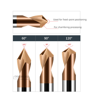 Chamfer <strong>Cutter</strong> Long Length <strong>100mm</strong> 150mm Carbide Extended 3F V Milling Countersink Hrc58 60 90 120 Degree Chamfer Carbide End Mill