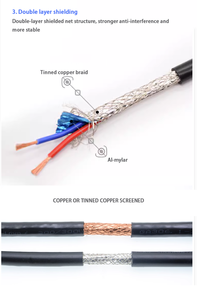 RS485 RS232 RVVP RVSP 0.5mm2フレキシブルシールドケーブル、ツイストペア2018AWG通信制御ケーブルUL2547信号線 - Product Image 6