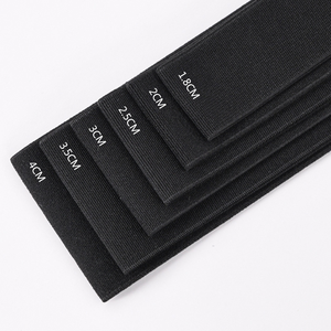 Banda elástica de color personalizado respetuoso con el medio ambiente, correa elástica de alta calidad, banda web elástica trenzada de suave punto de color negro para coser - Product Image 1