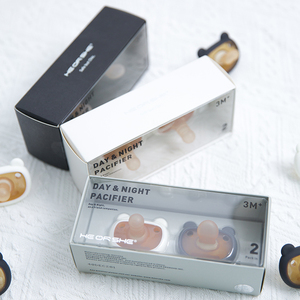 HEORSHE 2 pcs套装婴儿喂养奶嘴盒硅胶奶嘴夹豪华奶嘴新生儿礼品 - Product Image 4