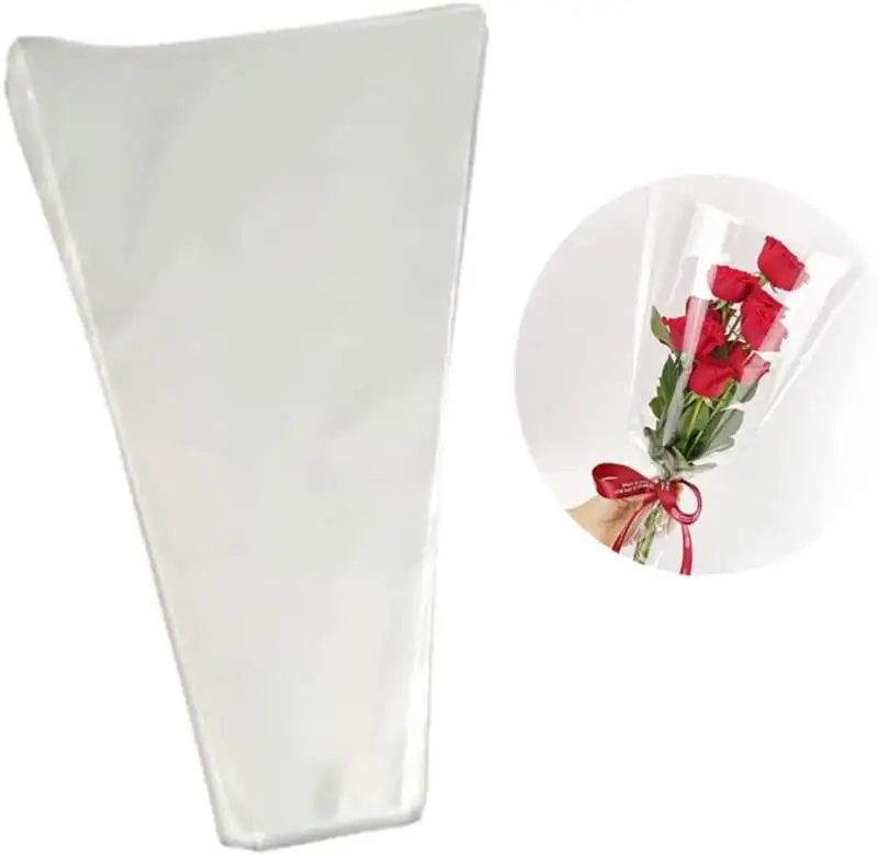 Customization Y-Shape Flower Sleeve Bag Header And Air Hole Flower Bag Sleeve Sexy Printed Plastic OPP PP Flower Sleeve
