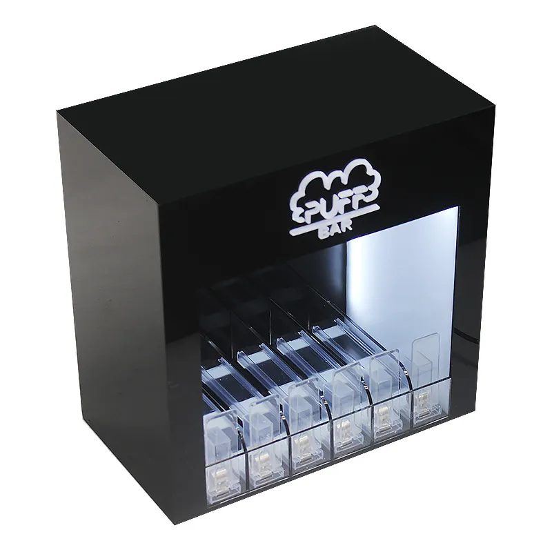Sistema divisor de soporte para exhibición de cigarrillos, iluminación grabada con logotipo, acrílico, Led, estante para tabaco