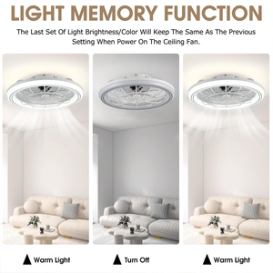 Lámpara de araña regulable moderna de 3 colores, fuente LED de luz de techo con función de sincronización, ventiladores decorativos elegantes - Product Image 5