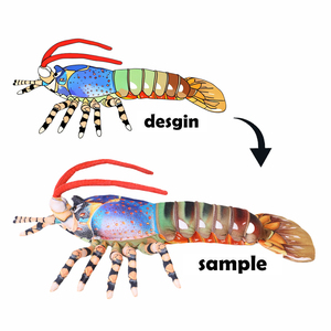 लाइफलिके ऑस्ट्रेलियाई लॉस्टर प्लग तकिया नरम क्रब भरा हुआ जानवर खिलौना सिमुलेशन ब्लू प्लुसी सी डोलर पीपी कपास - Product Image 1