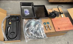 最新趋势纳米黑色双碗手工厨房水槽304不锈钢下水槽