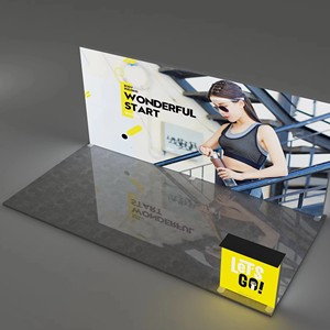 Libero Double face stampa personalizzata reg sfondo senza cornice tessuto di tensione LED Light Box per pubblicità Light Box - Product Image 1