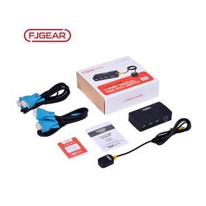 FJGEAR Plug and Play 1920*1440 resolución Manual 2 puertos 2 entradas 1 salida VGA interruptor KVM con control remoto de escritorio
