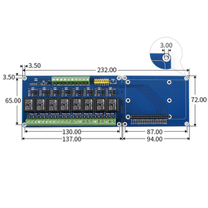 Neue Raspberry Pie 4B / 3B 8-Wege-5-V-Relaismodul-Erweiterungskarte mit Optokoppler-Isolation zur Unterstützung der SPS - Product Image 6