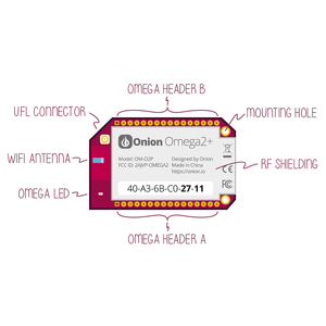 Cipolla Omega2 MT7688 bordo di sviluppo di linux python WIFI Internet delle Cose OpenWrt