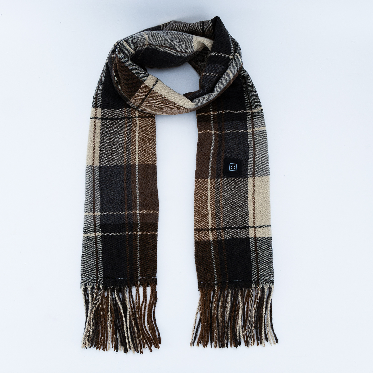 Striped dark coffee plaid b